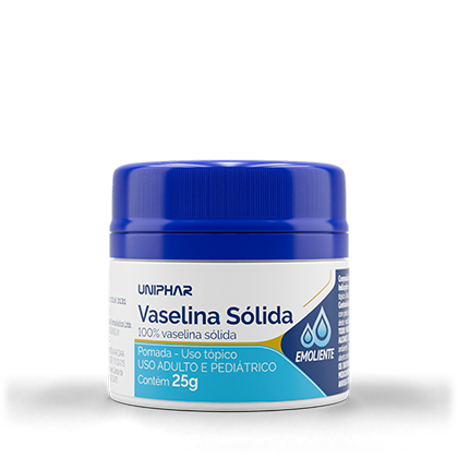 VASELINA SOLIDA POTE 25G - UNIPHAR