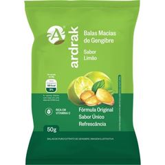 BALAS  GENGVIDA DE GENGIBRE E LIMAO 50G MACIA - ARDRAK
