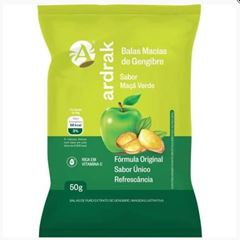 BALAS GENGVIDA DE GENGIBRE MAÇÃ VERDE 50G MACIA - ARDRAK