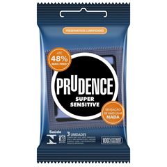 PRESERVATIVO PRUDENCE SUPER SENSITIVE 3UN 48% MAIS FINO - DKT DP BRASIL
