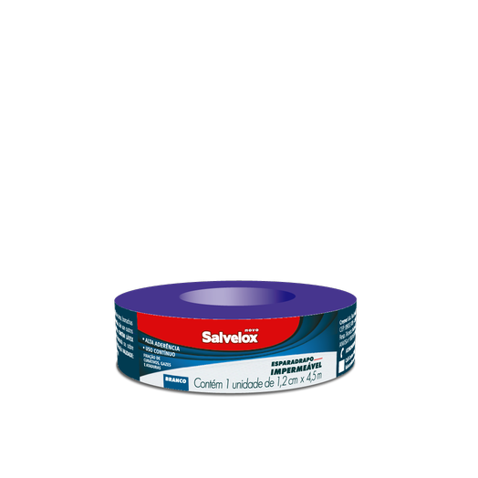 ESPARADRAPO IMPERMEAVEL 1,2CMX4,5M BRANCO UN SALVELOX - CREMER