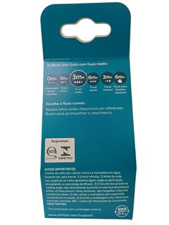 BICO DE MAMADEIRA ANTI COLIC N3 3M+ 2UN SCY763/02 - AVENT