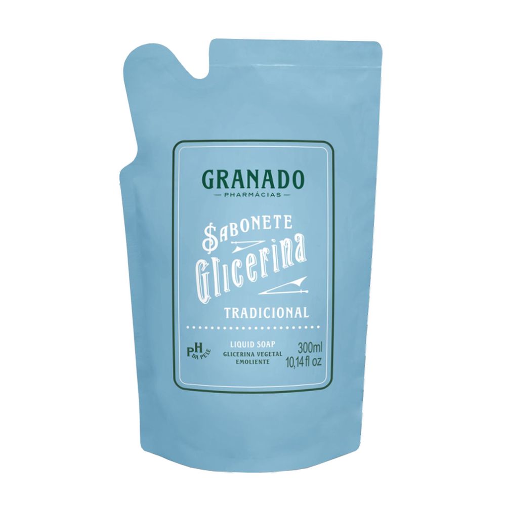 REFIL SABONETE LIQUIDO DE GLICERINA BEBE TRADICIONAL 300ML - GRANADO