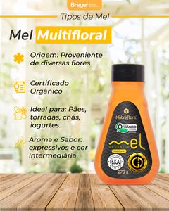 MEL ORGANICO MULTIFLORAL BISNAGA 270G - BREYER