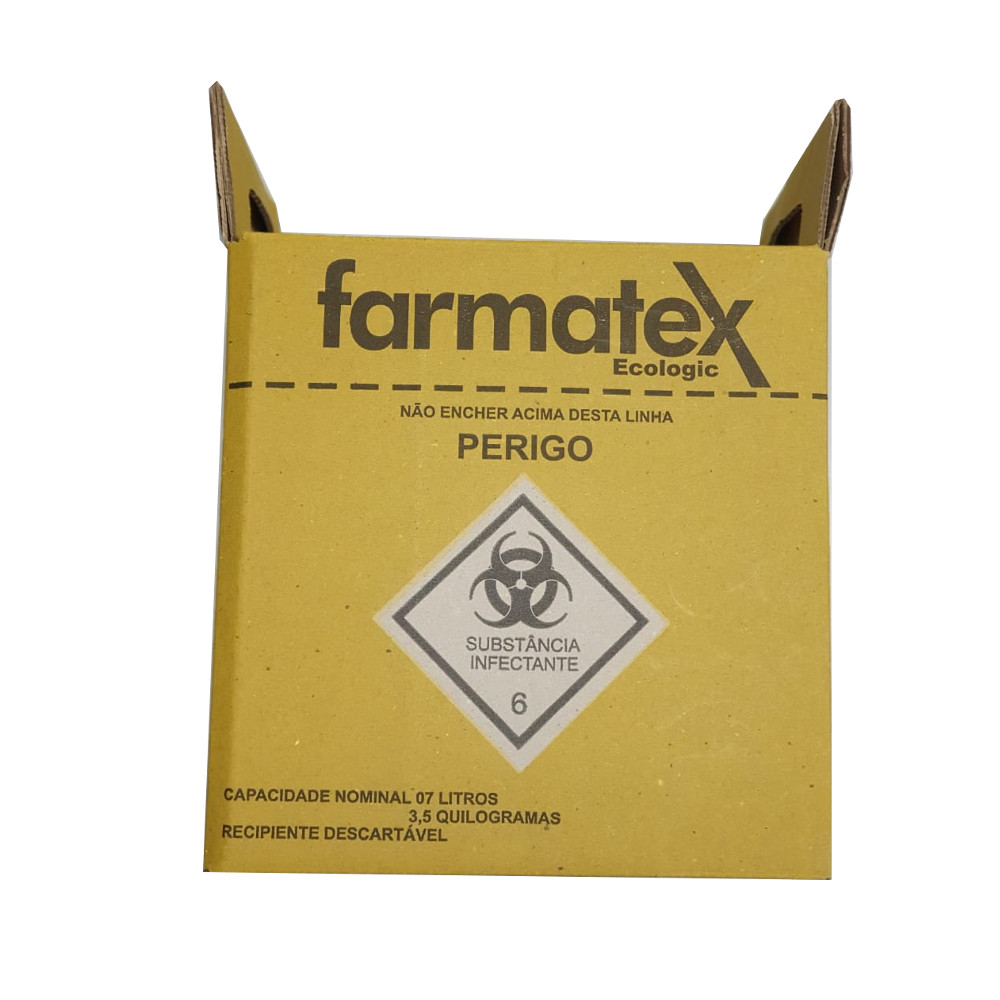 COLETOR MATERIAIS PERFUROCORTANTE 7LT - FARMATEX