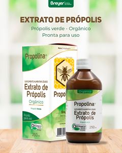 PROPOLINA L3 EXTRATO DE PROPOLIS VERDE ORGANICO SOLUÇÃO 250ML - BREYER