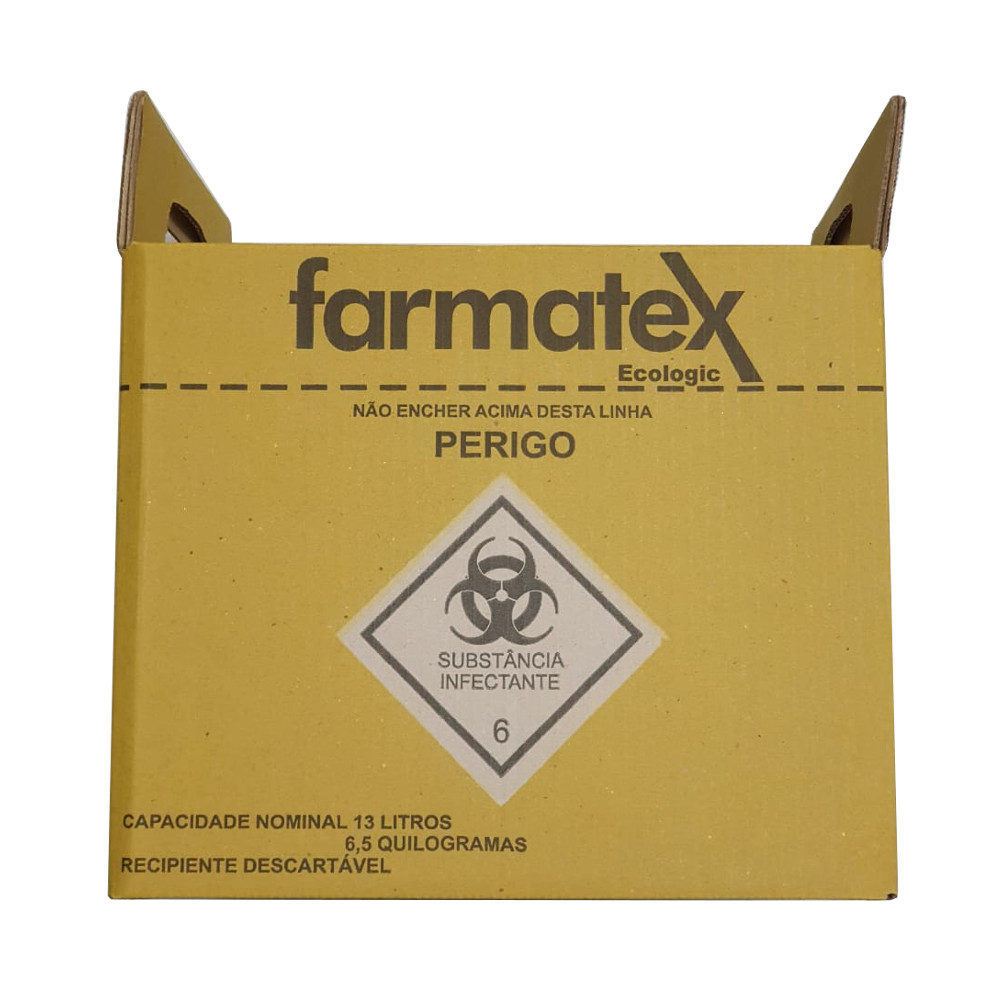 COLETOR MATERIAIS PERFUROCORTANTE 13LT - FARMATEX