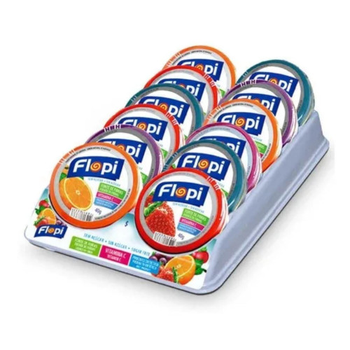 BALAS FLOPI SABOR SORTIDA 12 LATAS 40G SEM ACUCAR - FLORESTAL