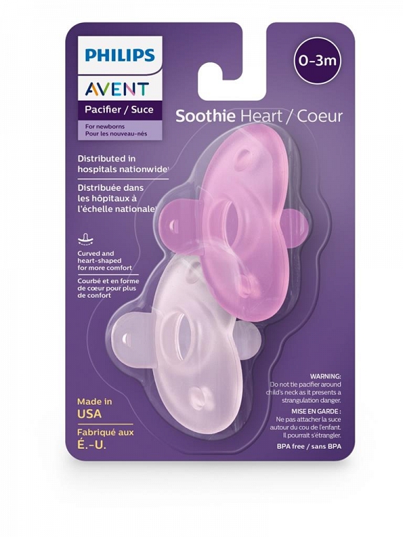 CHUPETA SOOTHIE 0-3M 2UN ROSA SCF099/02 - AVENT
