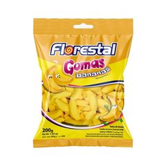 BALAS DE GOMA BANANAS 200G - FLORESTAL .