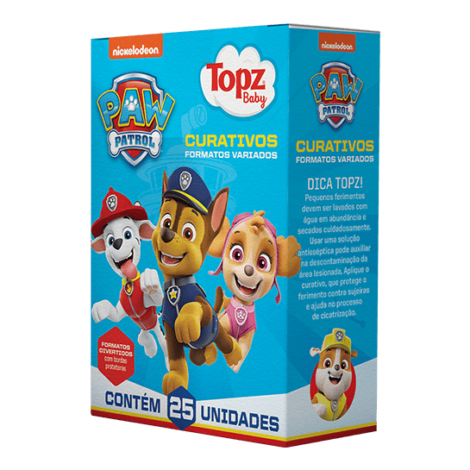 CURATIVO PATRULHA CANINA 25UN FORMATOS DIVERTIDOS TOPZ BABY - CREMER