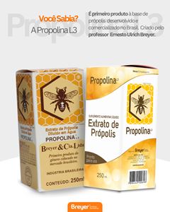 PROPOLINA L3 EXTRATO PROPOLIS MARROM ORGANICO SOLUÇÃO 250ML - BREYER