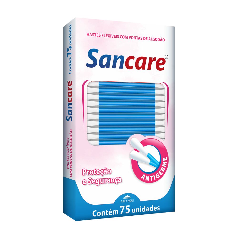 HASTES FLEXIVEIS SANCARE CAIXA 75UN - SANFARMA