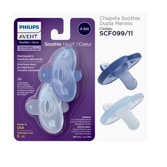 CHUPETA SOOTHIE 4-6M 2UN AZUL SCF099/11 - AVENT