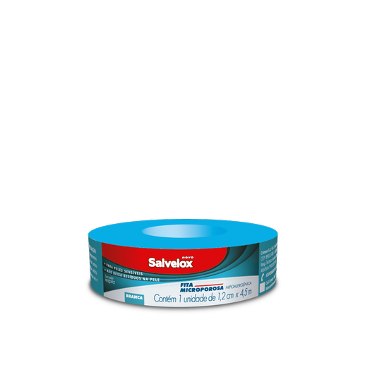 FITA MICROPOROSA 1,2CMX4,5M BRANCA UN HIPOALERGICA SALVELOX - CREMER