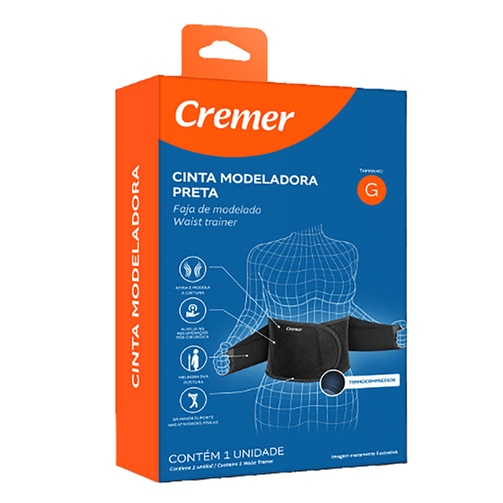 CINTA MODELADORA TAM G PRETA - CREMER .