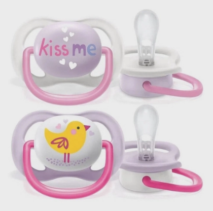 CHUPETA ULTRA AIR DEC 0-6M 2UN KISS ME/ PASSARO SCF080/20 - AVENT