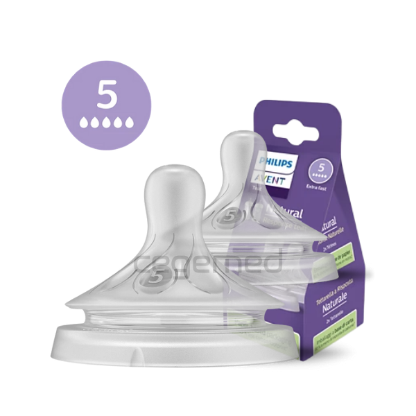 BICO DE MAMADEIRA PETALA N.5 EXTRA RAPIDO 2UN SCY965/02 - AVENT