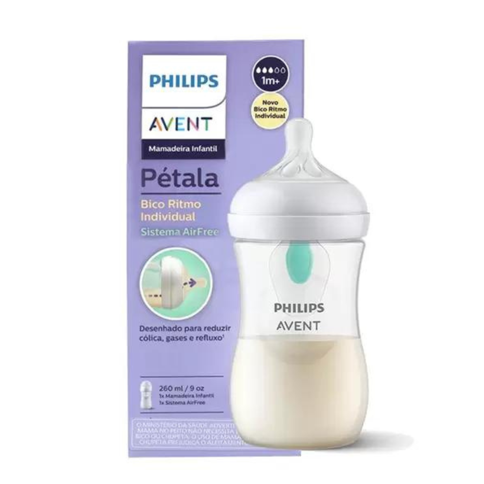 MAMADEIRA PETALA 1M+ AIR FREE 260ML SCY673/01 - AVENT