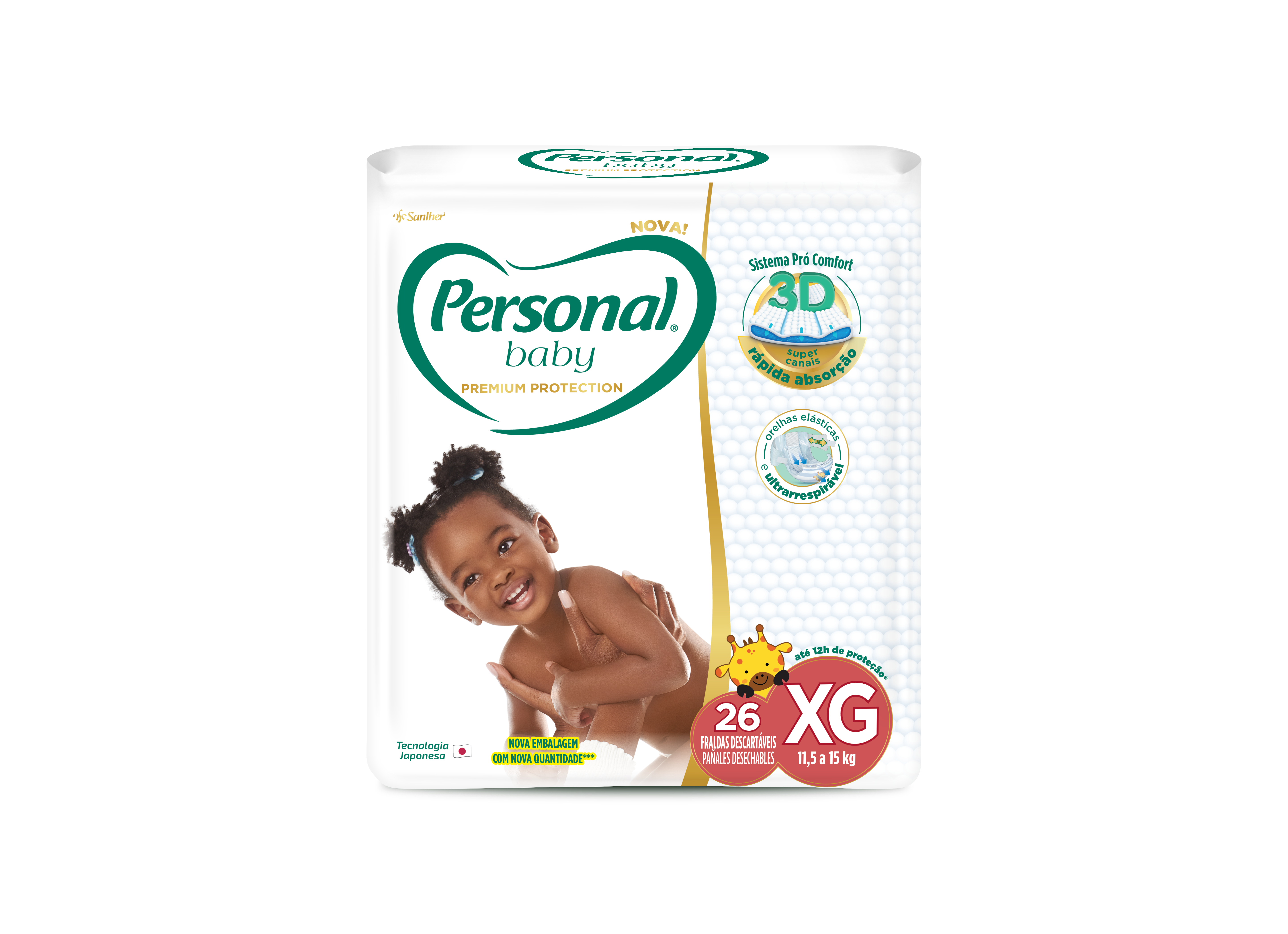 FRALDA PERSONAL PREMIUM PROTECTION XG 26UN - SANTHER