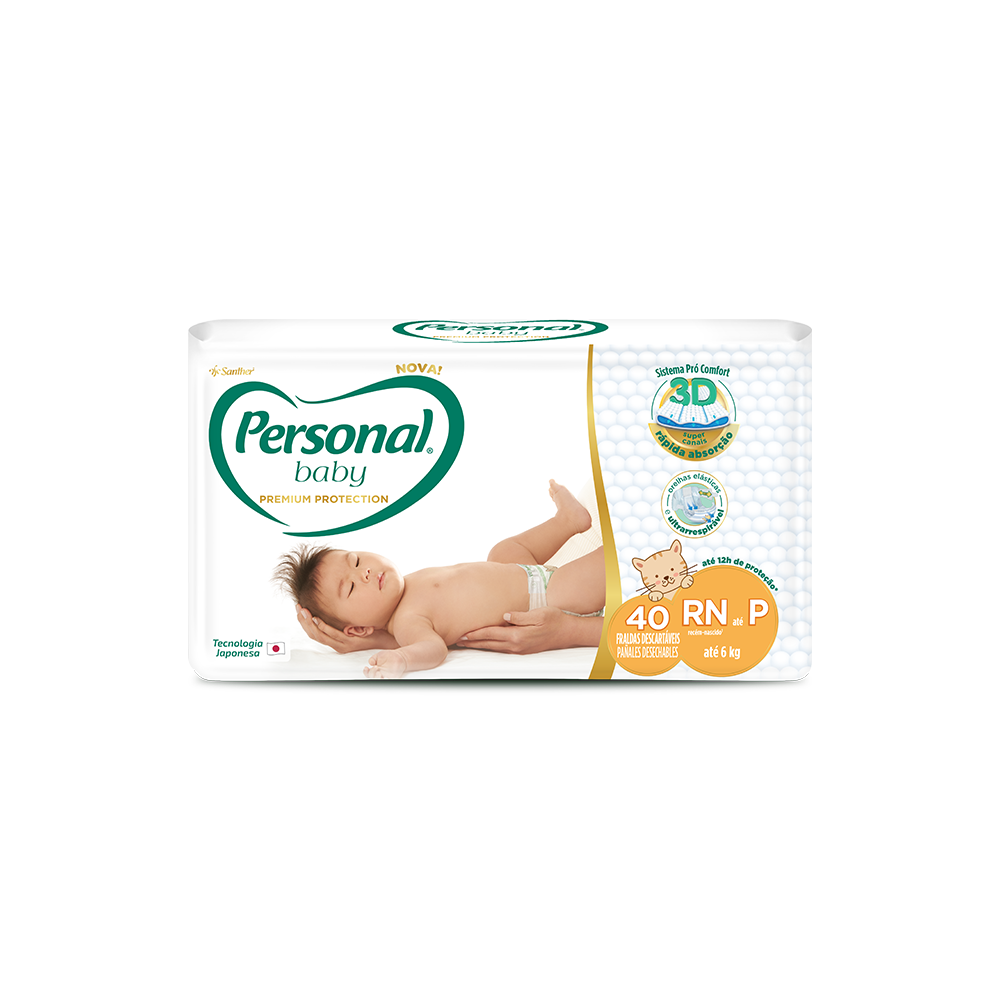 FRALDA PERSONAL PREMIUM PROTECTION RN/P 40UN - SANTHER