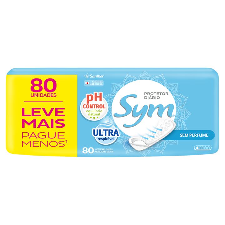 PROTETOR DIARIO SYM SEM PERFUME 80UN -