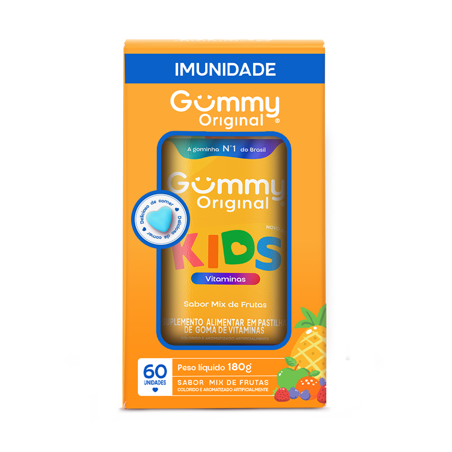 GUMMY KIDS SABOR FRUTAS GOMAS 60UN - NUTRIN GROUP