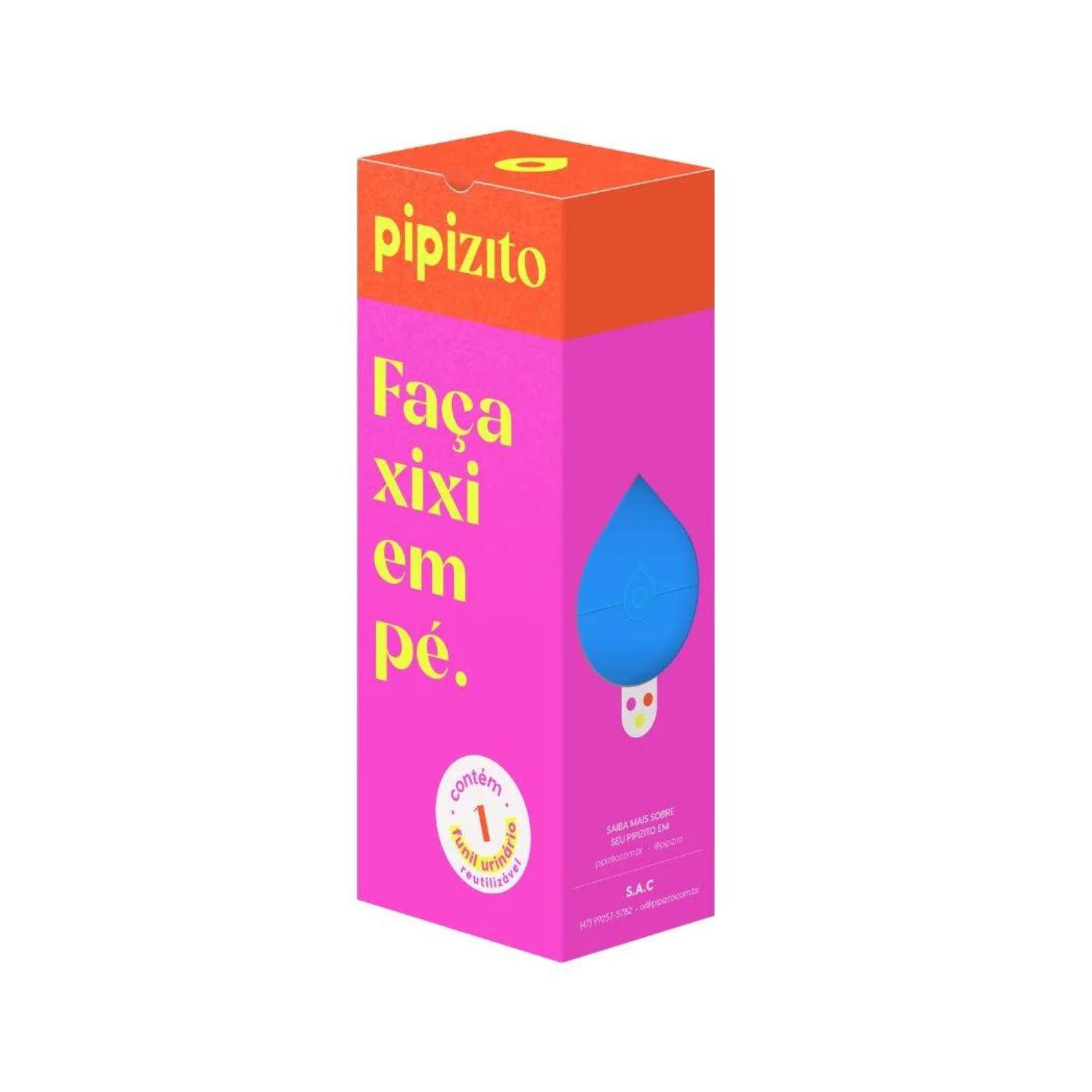 *FUNIL URINARIO REUTILIZAVEL UN AZUL - PIPIZITO
