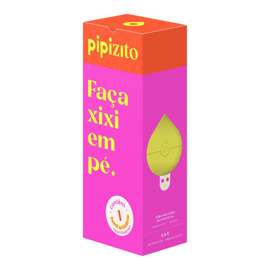 *FUNIL URINARIO REUTILIZAVEL UN AMARELO - PIPIZITO