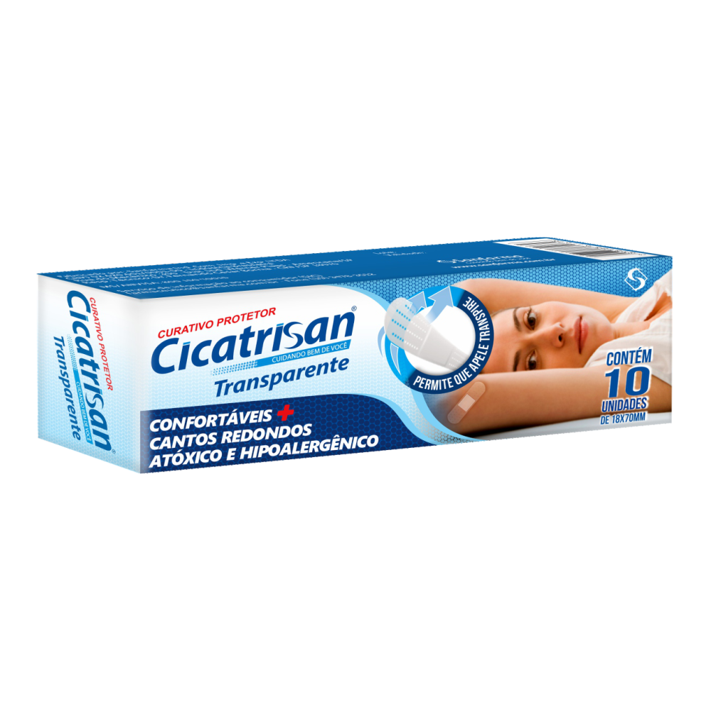 CURATIVO CICATRISAN TRANSPARENTE 10UN - SANFARMA