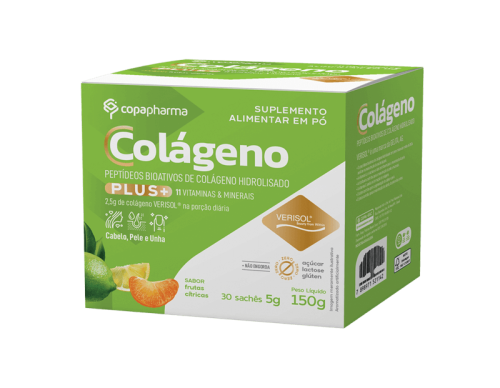 *COLAGENO HIDROLISADO PLUS+ SACHES 30 UN VERISOL FRUTAS CITRICAS 150G - COPAPHARMA