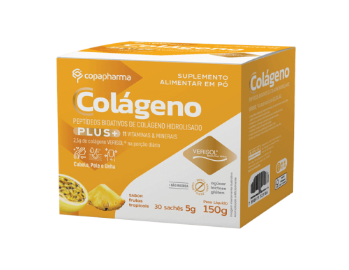 *COLAGENO HIDROLISADO PLUS+ SACHES 30 UN VERISOL FRUTAS TROPICAIS 150G - COPAPHARMA