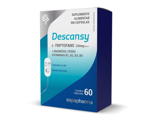 *DESCANSY L-TRIPTOFANO 250MG 60 CAPSULAS +MAGNESIO FERRO VIT B1 B2 B3 B6 - COPAPHARMA