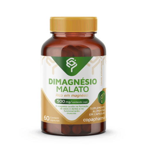 DIMAGNESIO MALATO 500MG 60 CAPSULAS - COPAPHARMA