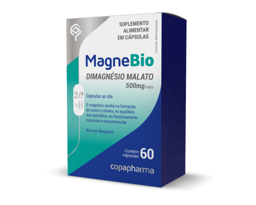 *MAGNEBIO DIMAGNESIO MALATO 500MG 60 CAPSULAS - COPAPHARMA