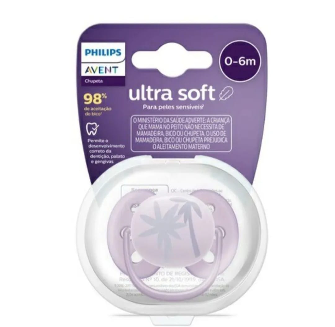 CHUPETA ULTRA SOFT DEC 0-6M 1UN PALMEIRA SCF092/03 - AVENT