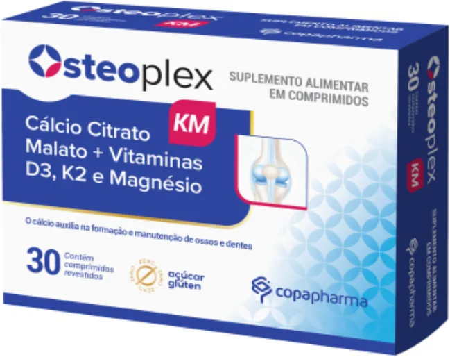 *OSTEOPLEX KM 30 COMPRIMIDOS REVESTIDOS CALCIO, VIT D, K2, MAGNESIO - COPAPHARMA