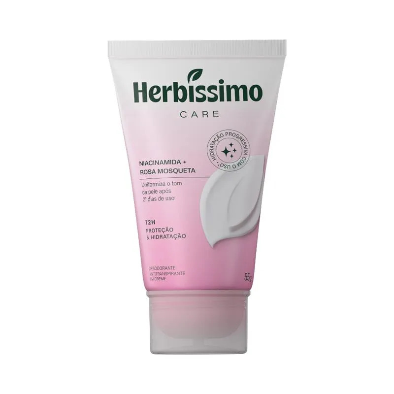 DESODORANTE CREME HERBISSIMO CARE 55G ROSA MOSQUETA E NIACINAMIDA 72H - DANA