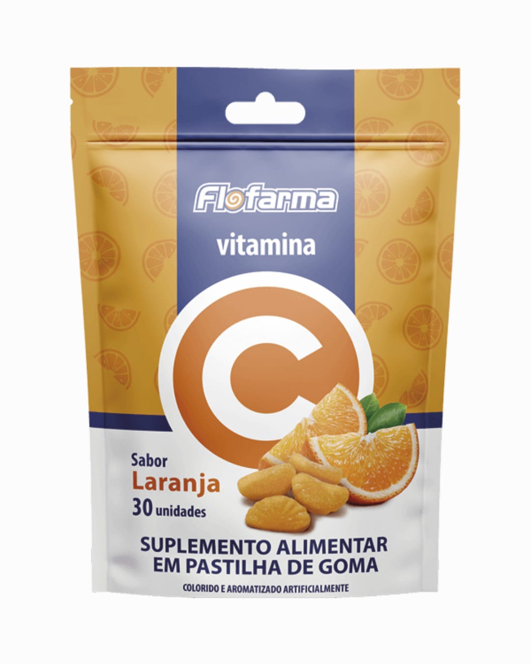 PASTILHA DE GOMA VITAMINA C 30UN SABOR LARANJA - FLORESTAL