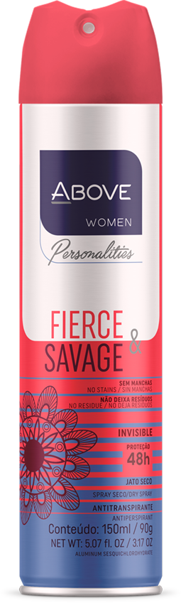 DESODORANTE AEROSSOL FIERCE SAVAGE 150ML WOMEN ANTITRANSPIRANTE 48H - ABOVE