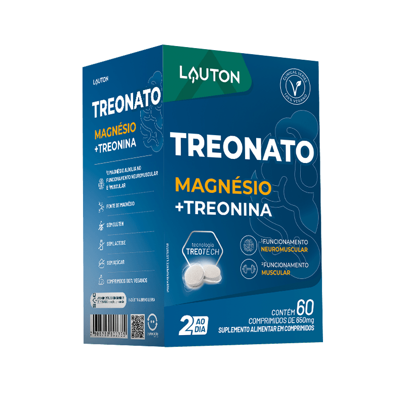 TREONATO MAGNESIO 260MG + TREONINA 200MG 60 CAPSULAS - LAUTON