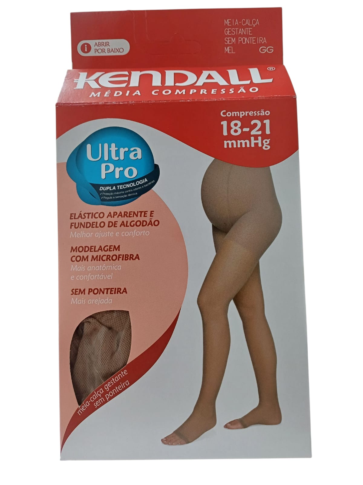 MEIA DE COMPRESSAO MEIA-CALÇA GESTANTE SEM PONTEIRA MEL TAM GG 18-21MMHG - KENDALL