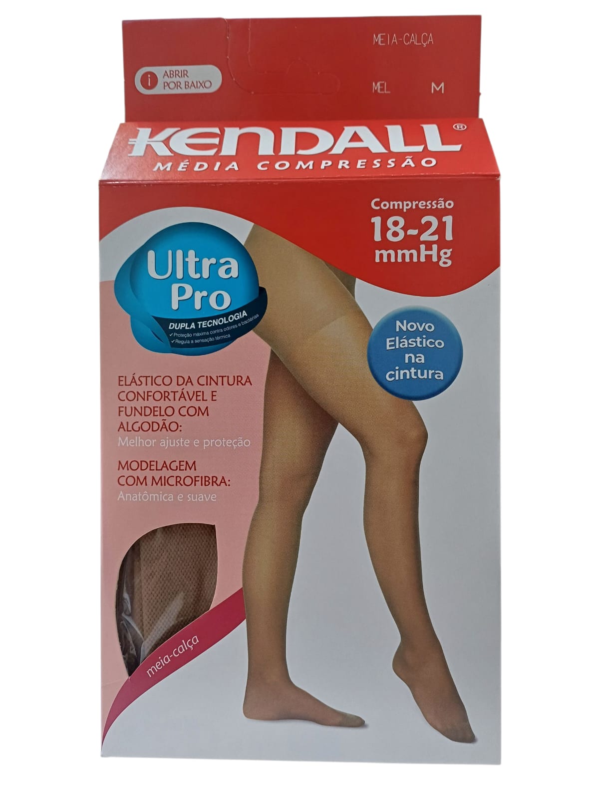 MEIA DE COMPRESSAO MEIA-CALÇA FEMININA COM PONTEIRA MEL TAM M 18-21MMHG - KENDALL
