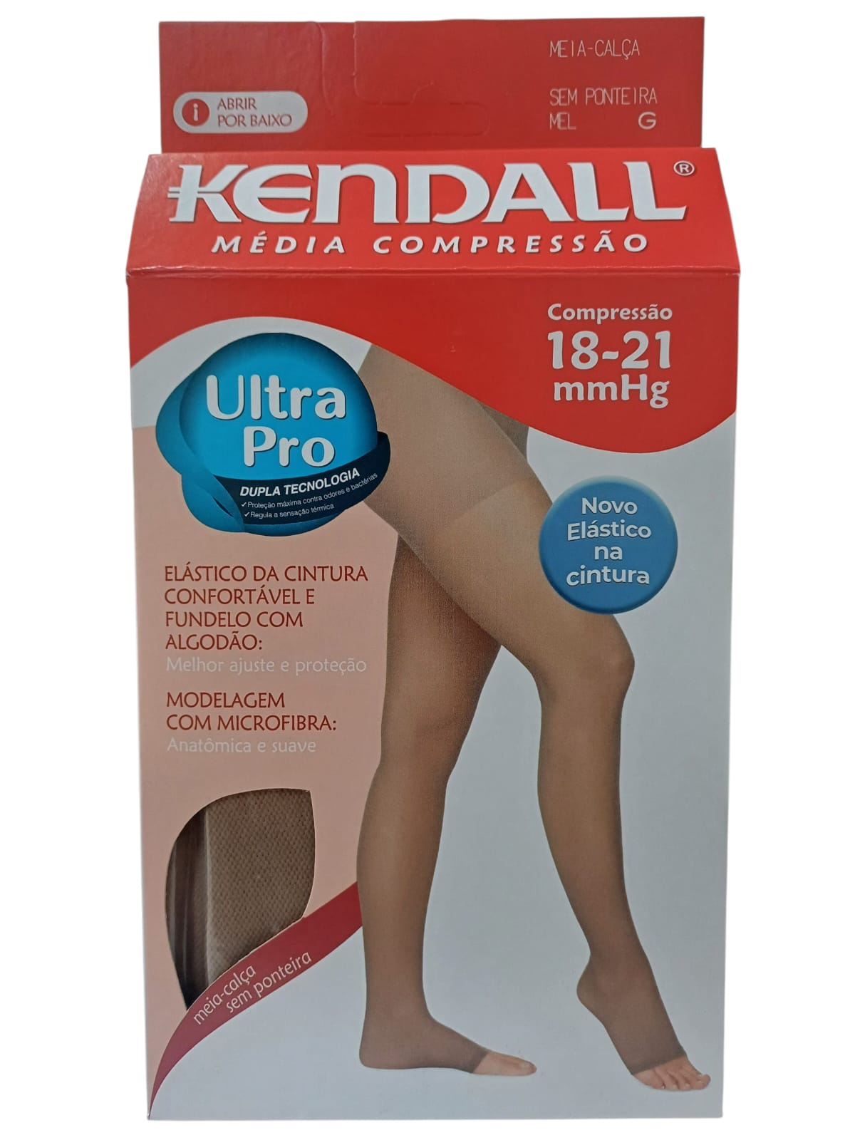 MEIA DE COMPRESSAO MEIA-CALÇA FEMININA SEM PONTEIRA MEL TAM G 18-21MMHG - KENDALL