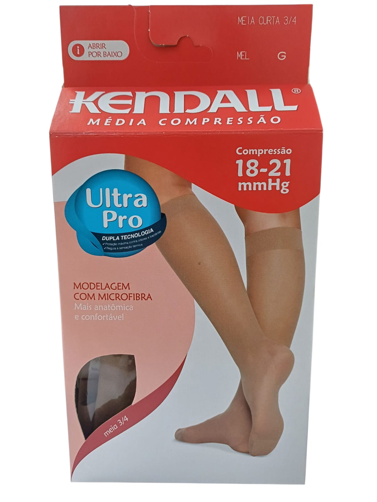 MEIA DE COMPRESSAO 3/4 PAR FEMININA COM PONTEIRA MEL TAM G 18-21MMHG - KENDALL