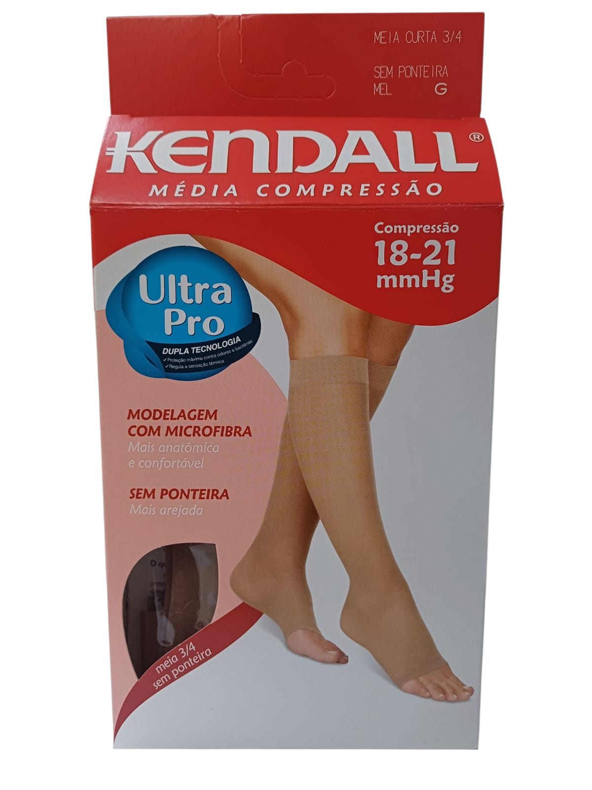 MEIA DE COMPRESSAO 3/4 PAR FEMININA SEM PONTEIRA MEL TAM G 18-21MMHG - KENDALL