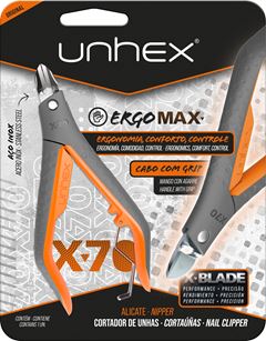 ALICATE PARA UNHAS ERGO MAX X-70 UNHEX COR LARANJA - MERHEJE