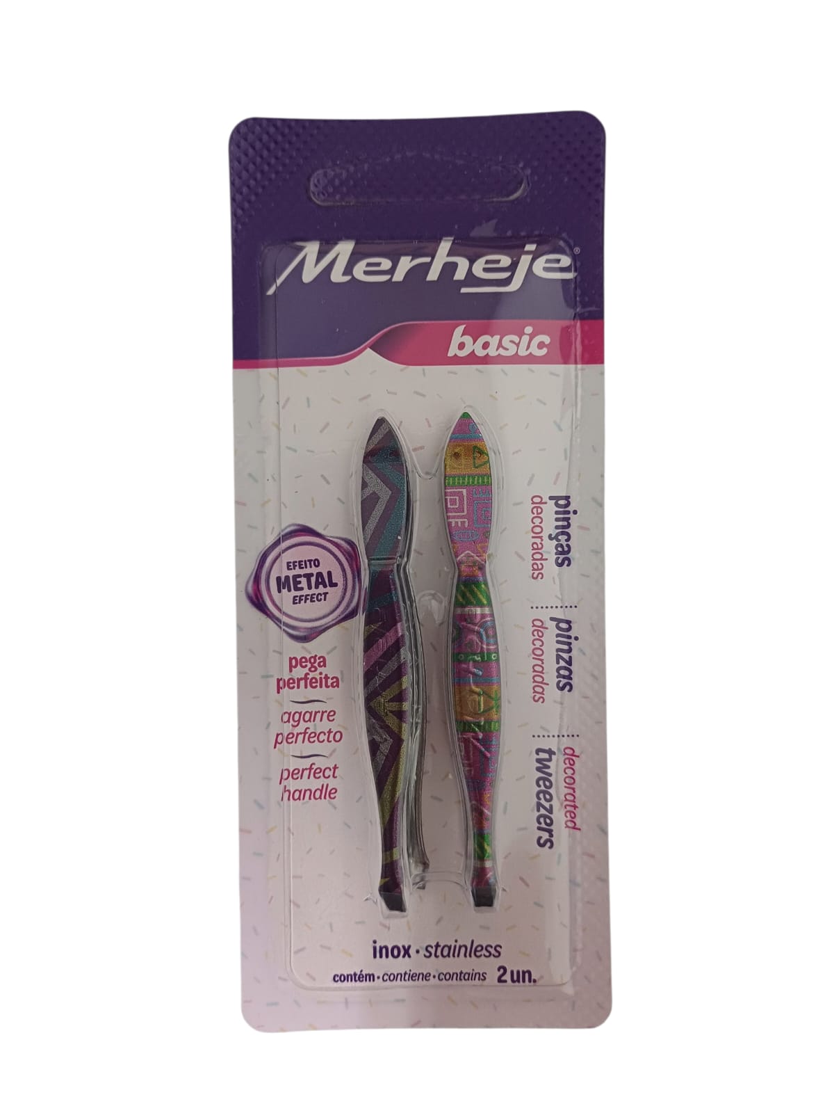 PINÇAS DEPILATORIAS DECORADAS 2UN BASIC - MERHEJE