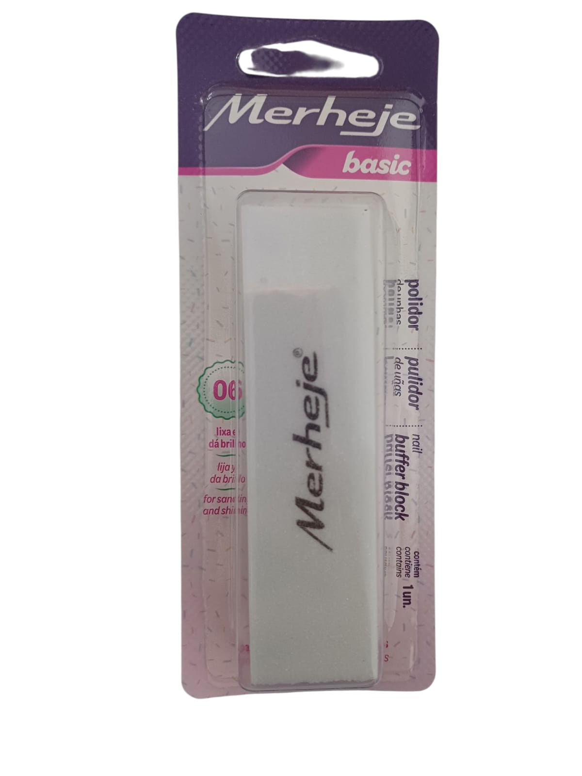 BLOCO POLIDOR DE UNHAS UND BASIC BRANCA LIXA E DA BRILHO - MERHEJE