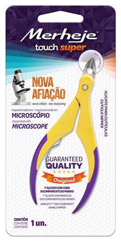 ALICATE PARA CUTICULAS TOUCH SUPER UN AMARELO - MERHEJE